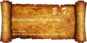 Bucheimer Teobalda névjegykártya